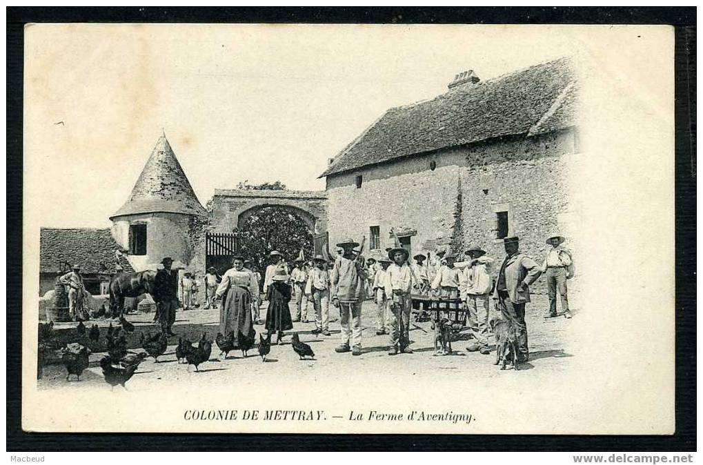 37 - METTRAY - COLONIE DE METTRAY - La Ferme D'Aventigny - TRÈS BELLE ANIMATION - CARTE PRÉCURSEUR - Mettray