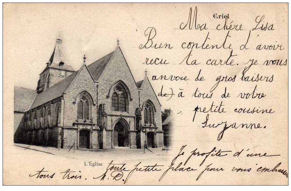 76 CRIEL Eglise, Ed ?, Cliché Réduit, 1902 - Criel Sur Mer