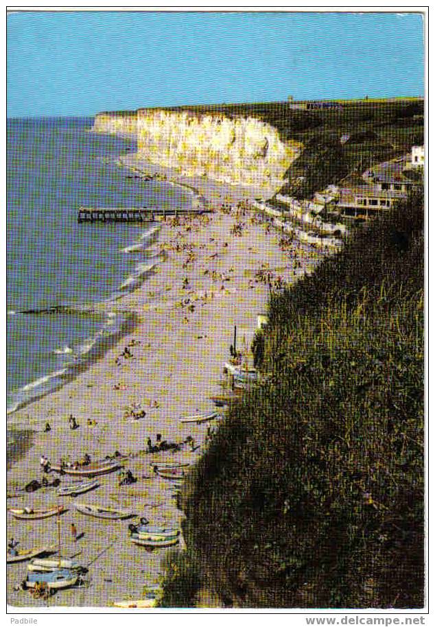 Carte Postale   76.  Veules-les-Roses  La Plage Et Les Falaises D'Amont - Veules Les Roses