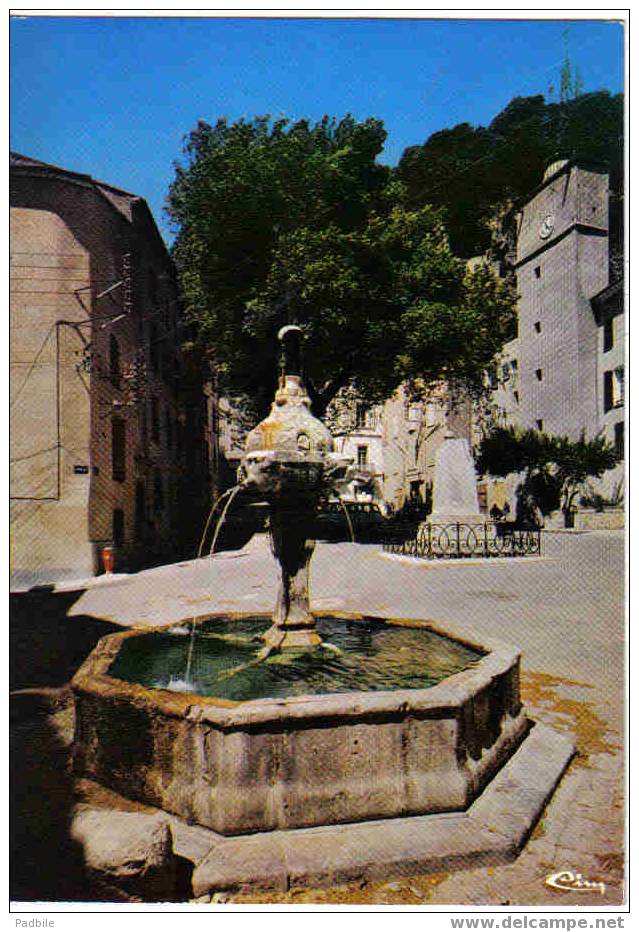 Carte Postale   83.  Cotignac  La Fontaine Et La Mairie - Cotignac