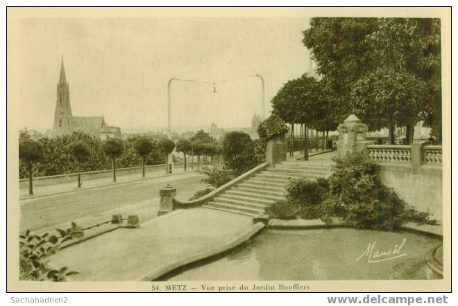 57. METZ. Vue Prise Du Jardin Boufflers. PBM 54 Bordure - Metz