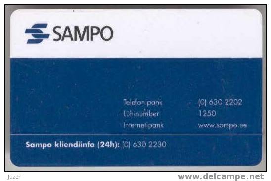 Estonia: Internet Banking Card From Sampo Bank - Tarjetas De Crédito (caducidad Min 10 Años)