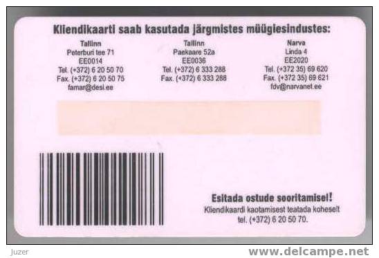 Estonia: Customer Card From Famar-Desi - Other & Unclassified