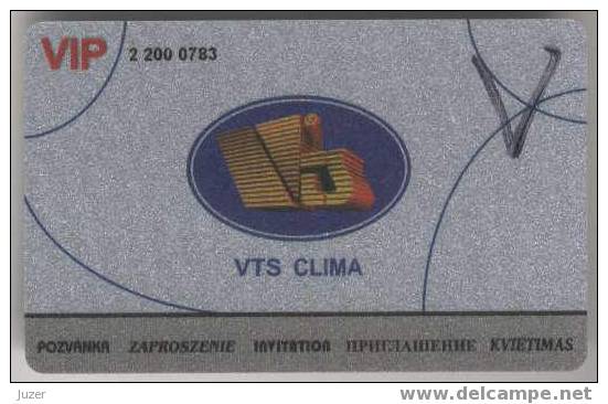 Russia: VIP Invitation Card From VTS CLIMA - Other & Unclassified