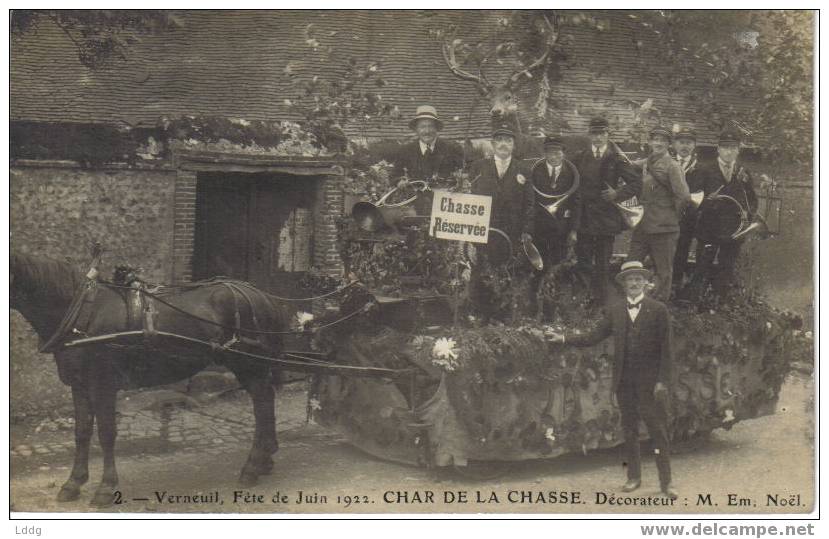 CPA 27 - VERNEUIL - TOP SELECTION - FETE DE JUIN 1922 - CHAR DE LA CHASSE - Verneuil-sur-Avre