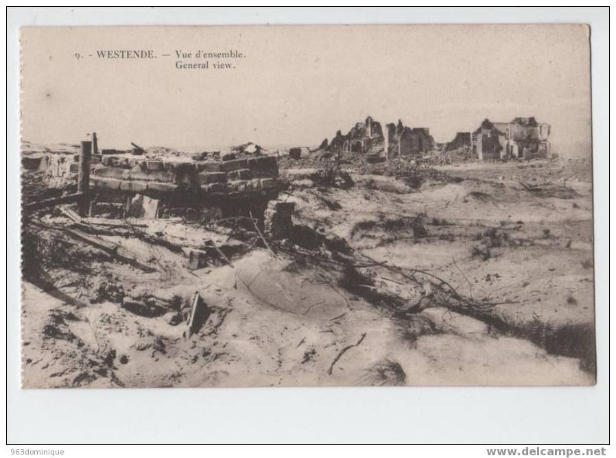 Westende : Vue D'ensemble - General View  (oorlog Guerre War 1914 - 1918 ) - Westende