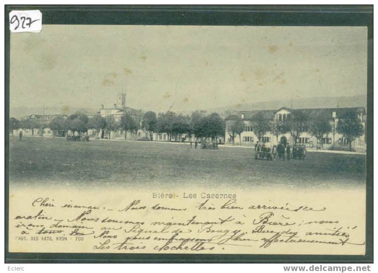 DISTRICT D´AUBONNE  /// BIERE - CASERNES - CARTE UN PEU TACHEE - - Bière