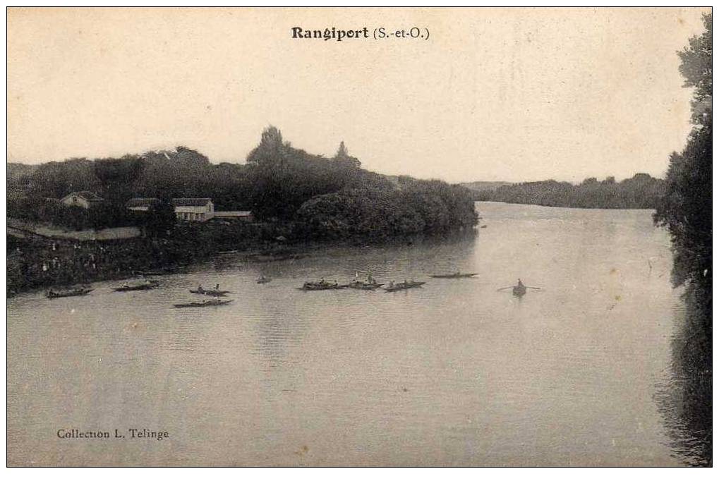 78 RANGIPORT (envs Gargenville) Bords De Seine, Aviron, Ed Telinge, 191? - Gargenville