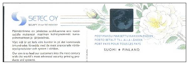 FINLAND : 1993 : Post. Stat.** : PHILATELY,EXHIBITION,NORDIA 1993,FINLANDIA 95,HOLLOGRAM,GLOBE, - Enteros Postales