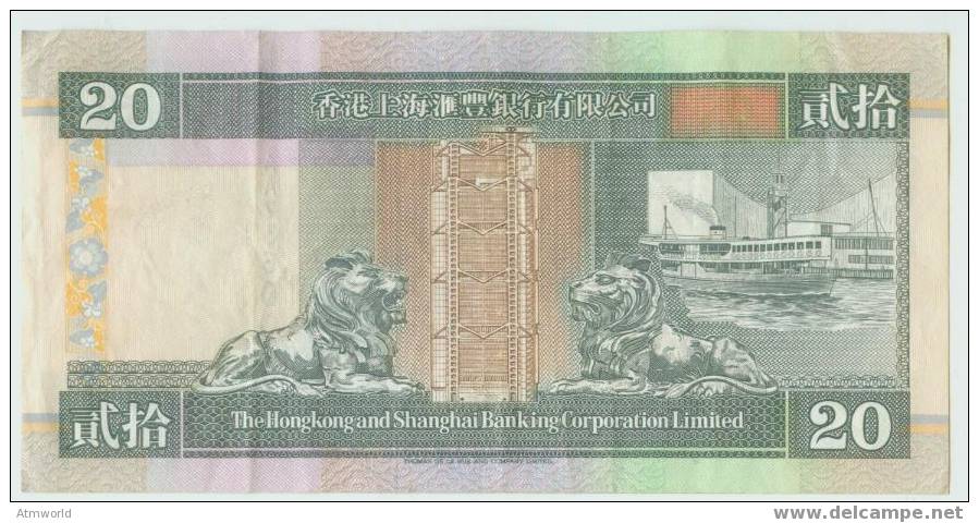 HONG KONG --- HK$20 -------  1993  ----  AA - Hongkong