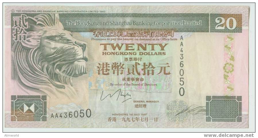 HONG KONG --- HK$20 -------  1997  ----  AA - Hongkong