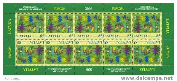 2006 LATVIA  Europa 2006. Integration SHEETLET - 2006