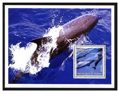 GUINEE 2002, DAUPHINS, 1 Bloc, Neuf / Mint. R1246 - Delfines