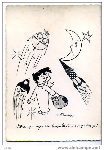 Illustrateur G. Meunier Série « Les Fusées » Deux Cartes - Meunier, G.