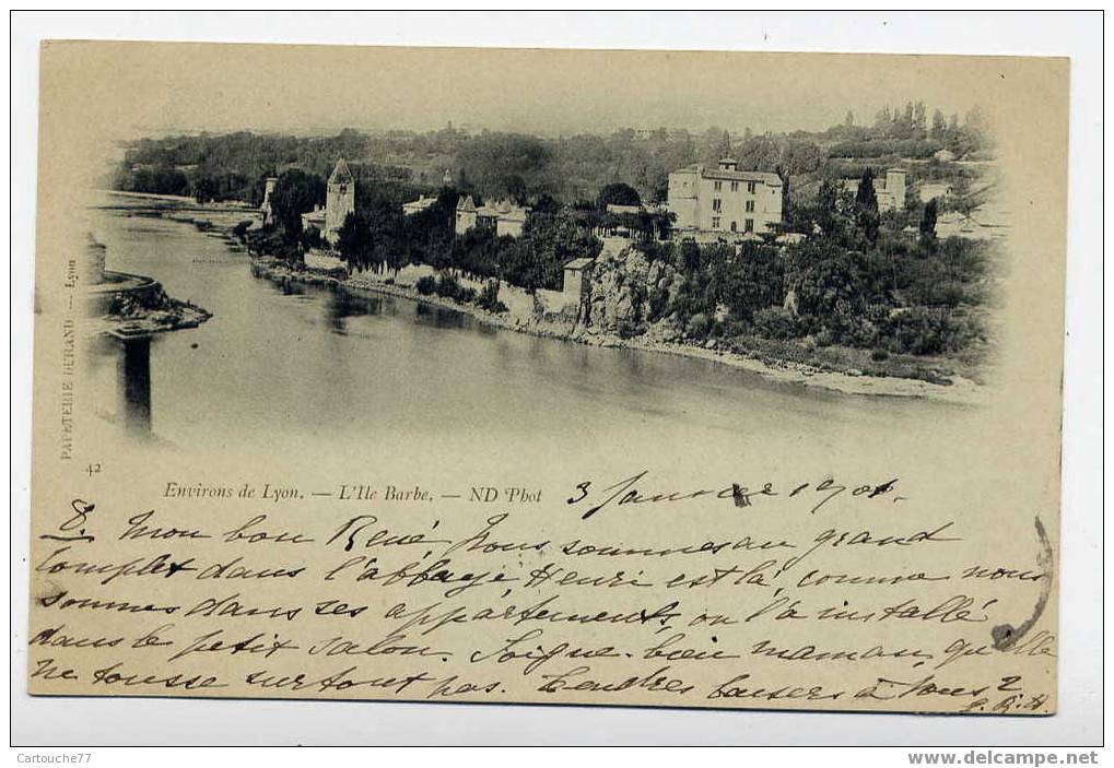 K5 - LYON - L'Île Barbe (1901 - Carte Précurseur - Voir Scan Du Dos) - Lyon 9