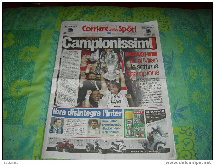 Corriere Dello Sport 2007 - 24 Maggio MILAN Champions League - Campionissimi - Deportes