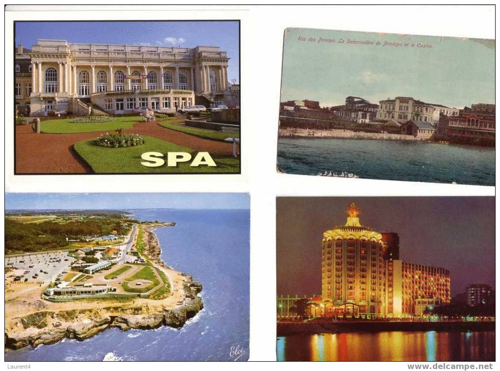 4 Carte De Casino - 4 Casino Postcards - Casinos