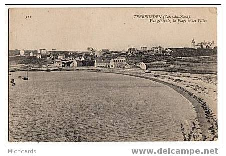 CPA 22 TREBEURDEN - Vue Generale, La PLage Et Les Villas - Trébeurden