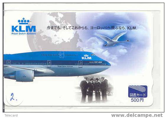 KLM Viegtuig - Airplane -  Avion -Jet - Avions - Aérienne - Flugzeug Sur Telecarte (2) - Vliegtuigen