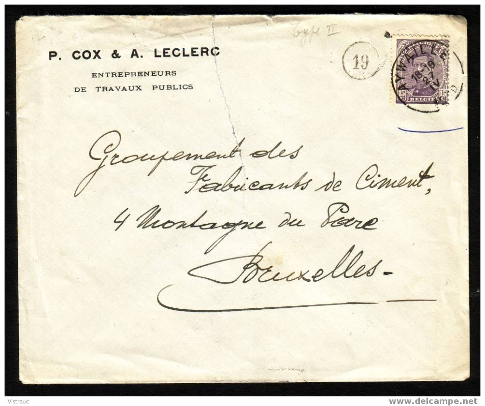 COB N°139Aa  Seul Sur Lettre - Obltération: "AYWAILLE - 27-IV-1920". - Briefe U. Dokumente