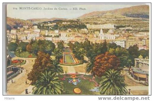 Cpa Monaco MONTE CARLO Jardins Du Casino - Couleur - Casino