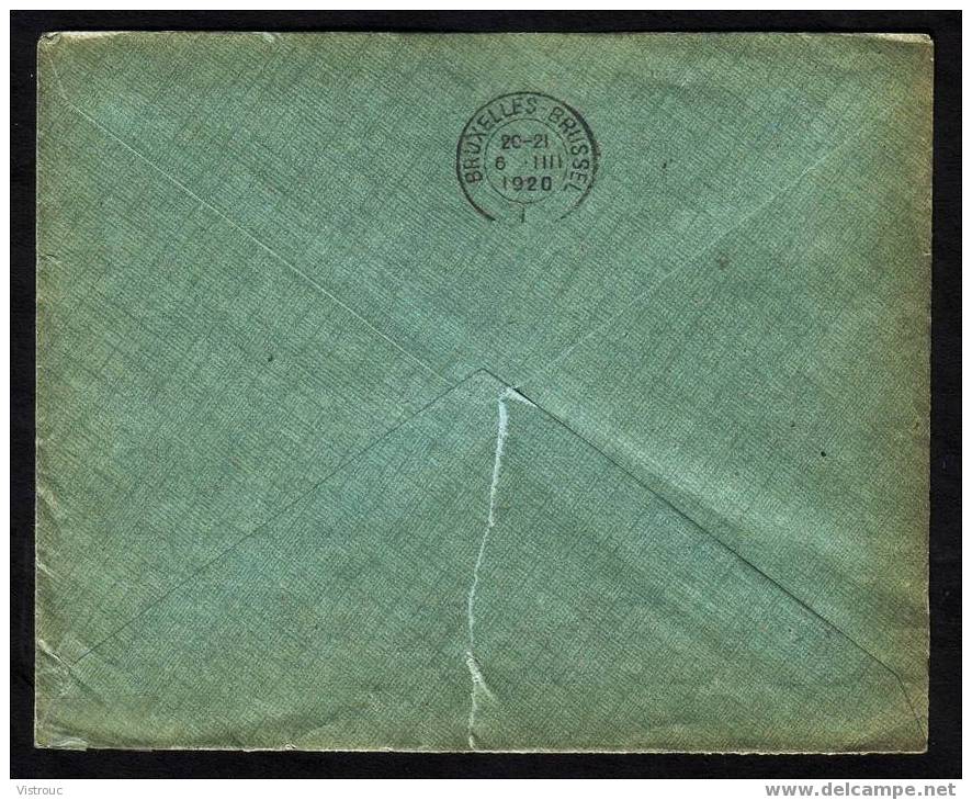 COB N°139Aa  Seul Sur Lettre - Oblitér. X2 Cercle "ANTWERPEN 6 - 6-III-1920". - Cartas & Documentos