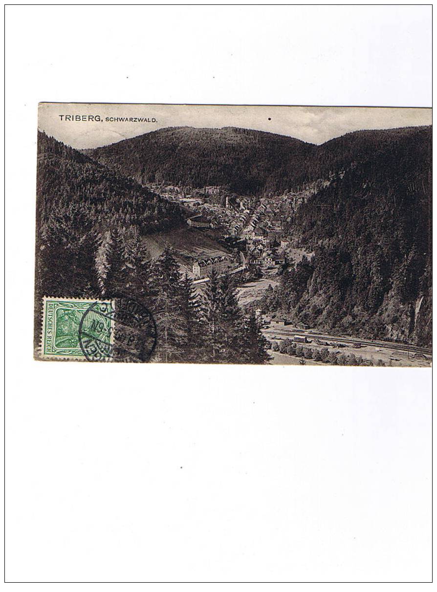 A 110  TRIBERG   SCHWARTZWALD  Circulée 1909 - Triberg