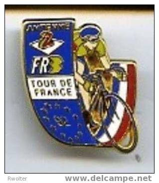 @+ Pin's Tour De France 92 - A2 FR3 - Signé DECAT - Wielrennen