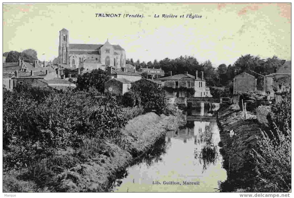 Cpa TALMONT La Rivière Et L'Eglise - Talmont Saint Hilaire