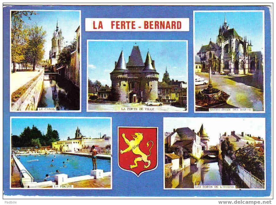 Carte Postale 72 - La Ferte Bernard - La Piscine, Le Canal, La Porte De La Ville.... - La Ferte Bernard