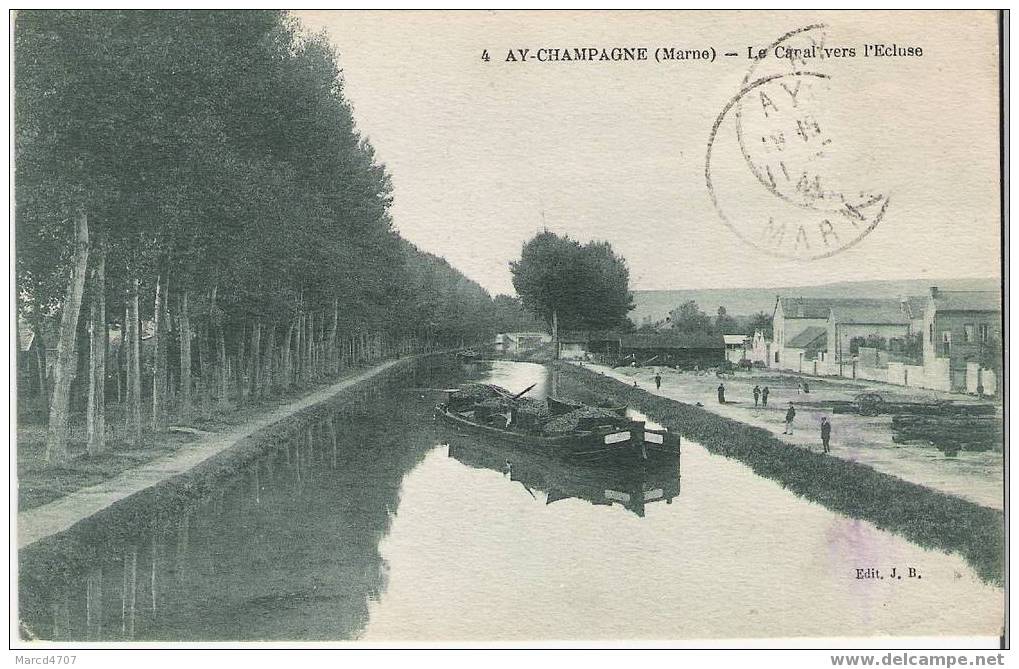 AY CHAMPAGNE 51 Marne La Canal Ves L'Ecluse ( Marne) - Ay En Champagne
