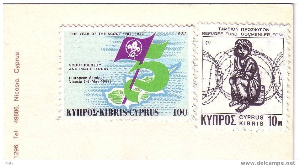 CPSM - LARNACA - CHYPRE - Multivues - Coul - Timbres Philatéliques - Ann 70 - - Zypern