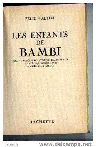 LES ENFANTS DE BAMBI De Félix SALTEN  1964. - Bibliothèque Rouge Et Or