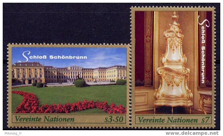 ONU Vienne 1998 ** Patrimoine Mondial Schönbrunn YT 288-289 - Nuovi