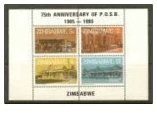 ZIMBABWE 1980 MNH Postal Saving Block 6 #5266 - Zimbabwe (1980-...)
