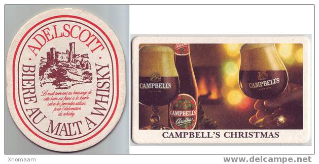 Sous Bocks - Lot De 6 - Adelscott, Café Leffe, Campbell´s Christmas, Hapkin, Wiel´s, Tuborg - Biere Bier Beer - Beer Mats