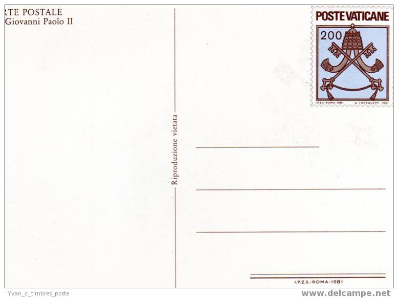 VATICAN ENTIER POSTAL PAPE JEAN PAUL II - Altri & Non Classificati