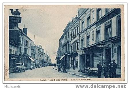 CPA 10 ROMILLY SUR SEINE - Rue De La Boule D Or (bleu) - Romilly-sur-Seine