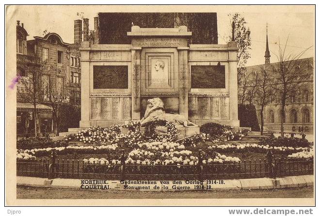 Courtrai  Monument De La Guerre 1914-1918 / Kortrijk  Gedenkteeken Van Den Oorlog 1914-1918 - Kortrijk