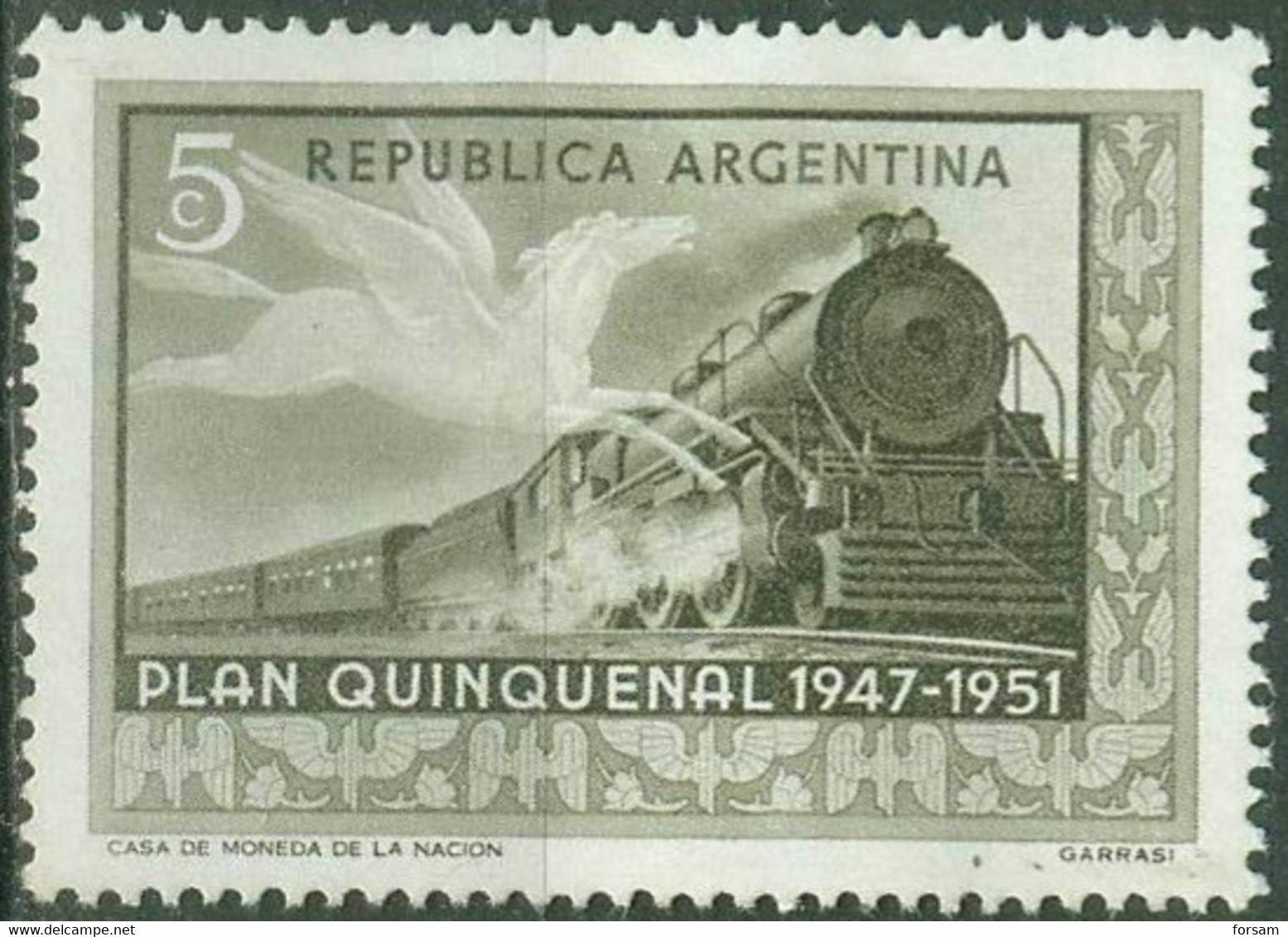 ARGENTINA..1951..Michel # 585 A...MVLH. - Ungebraucht