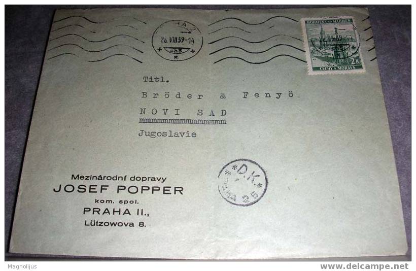 Bohmen Und Mahren,Czech Republic,Germany,WWII,Protectorat,Memorandum,Letter,Censored,Cover,vintage - Storia Postale