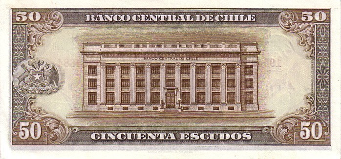 CHILI   50 Escudos   Non Daté (1962-1975)   Pick 140b     ***** BILLET  NEUF ***** - Chili