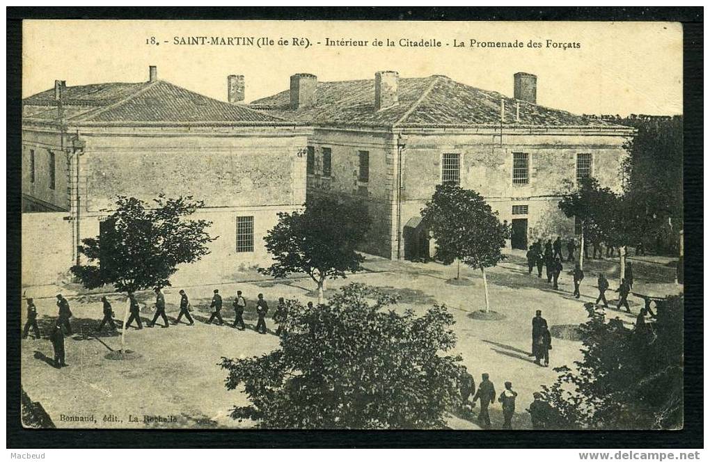 SAINT MARTIN (Ile De Ré) - Intérieur De La Citadelle - La Promenade Des Forçats - ANIMÉE - Prigione E Prigionieri