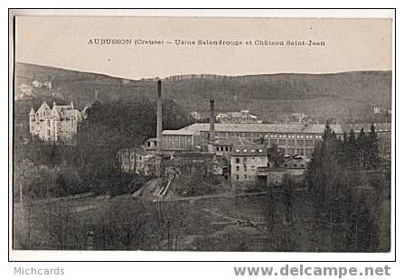 CPA 23 AUBUSSON - Usine Salandrouze Et Chateau Saint Jean - Aubusson