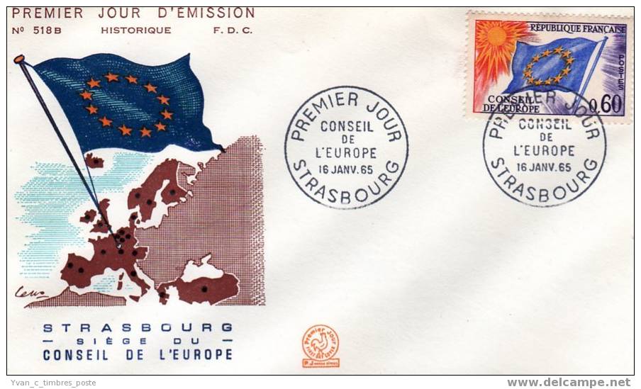 FRANCE SERVICE FIRST DAY COVER PREMIER JOUR DRAPEAU - Covers & Documents
