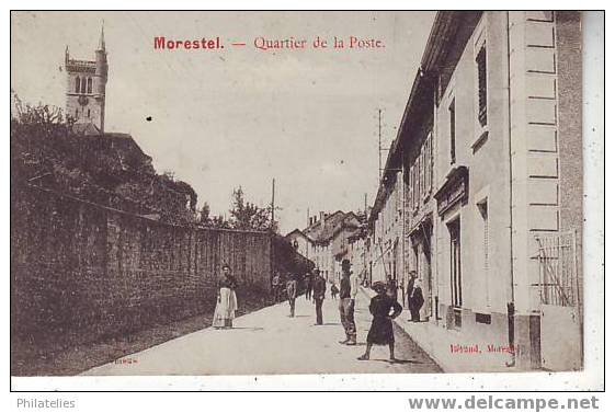 MORESTEL  1909  QUARTIER DE LA POSTE - Morestel