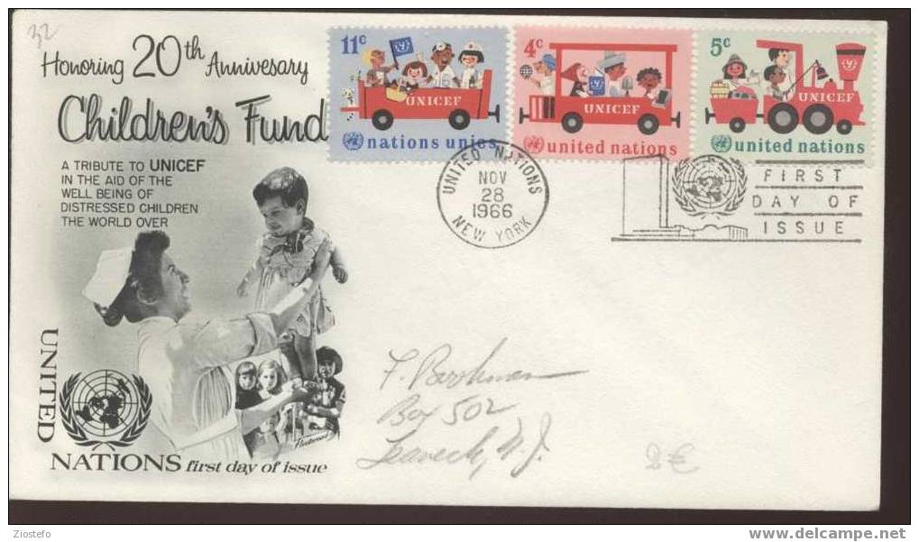 Fde32  Fdc United Nations Unicef 1966 - Other & Unclassified