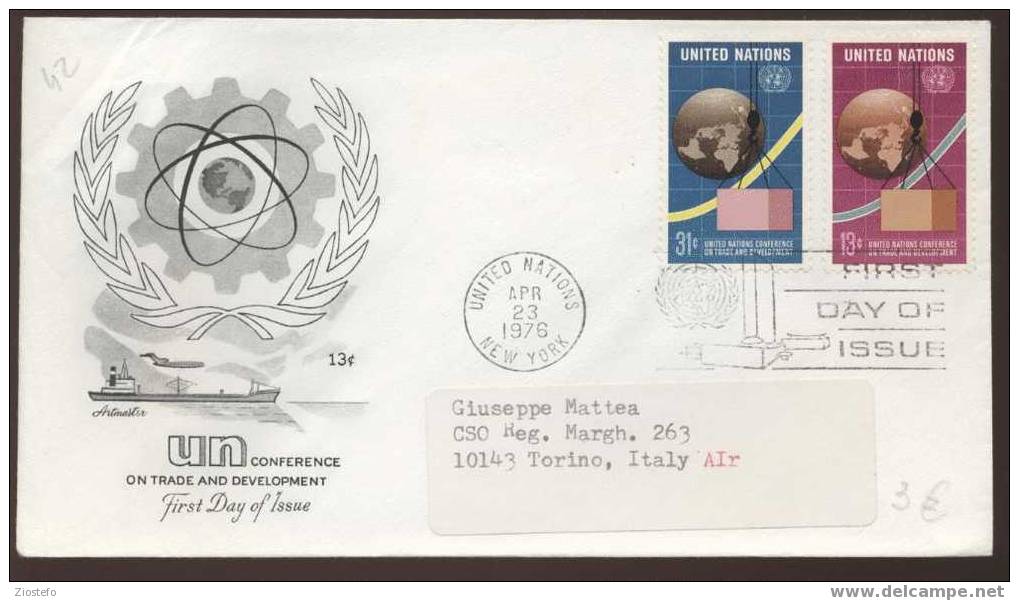 Fde42  Fdc United Nations Un Conference On Trade And Development - Atomic Energy 1976 - Sonstige & Ohne Zuordnung