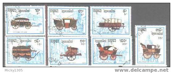 Kambodscha / Cambodia - Mi-Nr 1067/1073 Gestempelt /  Used (G285) - Diligences