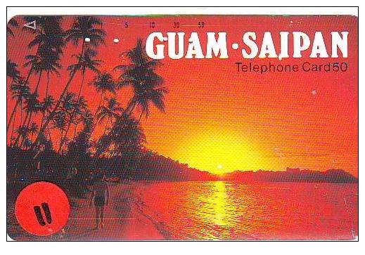 Telecarte De Japan La Guam Et Saipan Reliée (11) - Guam